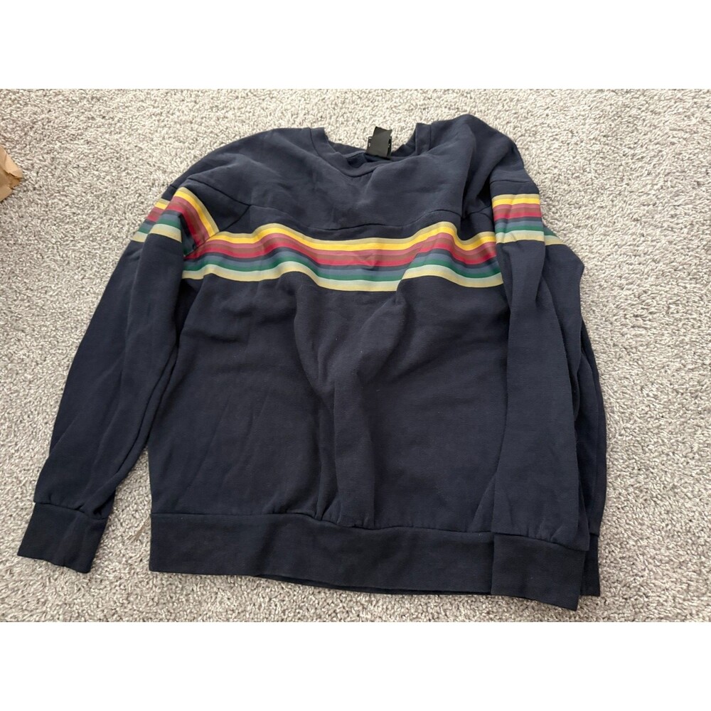Dr Who Her Universe long sleeve pullover Blue with Rainbow S 13th